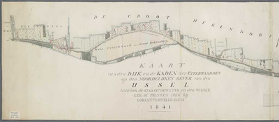 A-1952 Kaart van den dijk, en de kaden der uiterwaarden op den noordelijken oever van den IJssel tussche..., 1841